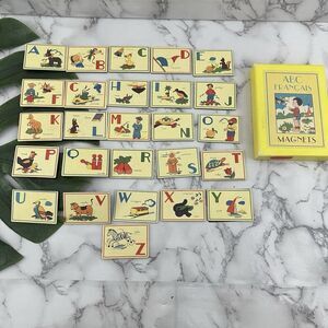 Cavallini Vintage ABC Francais Magnets Alphabet Letters Learning Retro Print